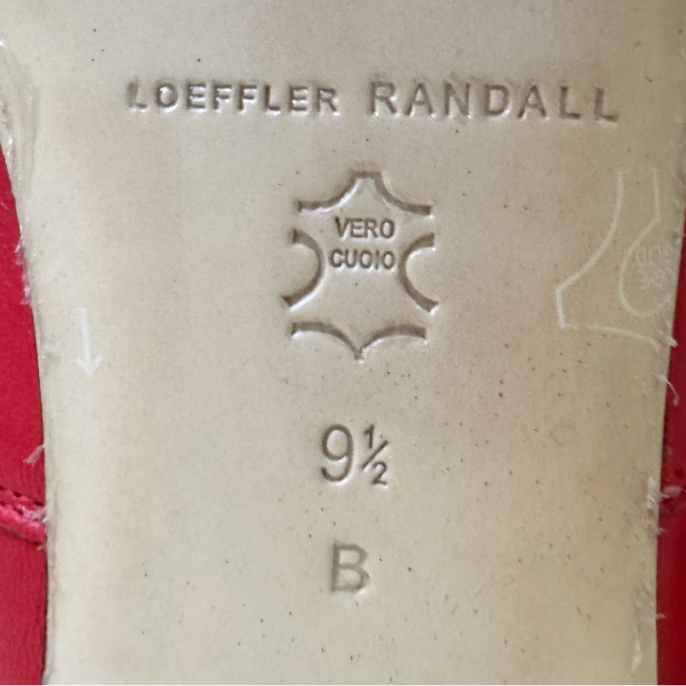 Loeffler Randall Leonie Red Leather Ballet Flats Size 9.5 - Picture 5 of 6
